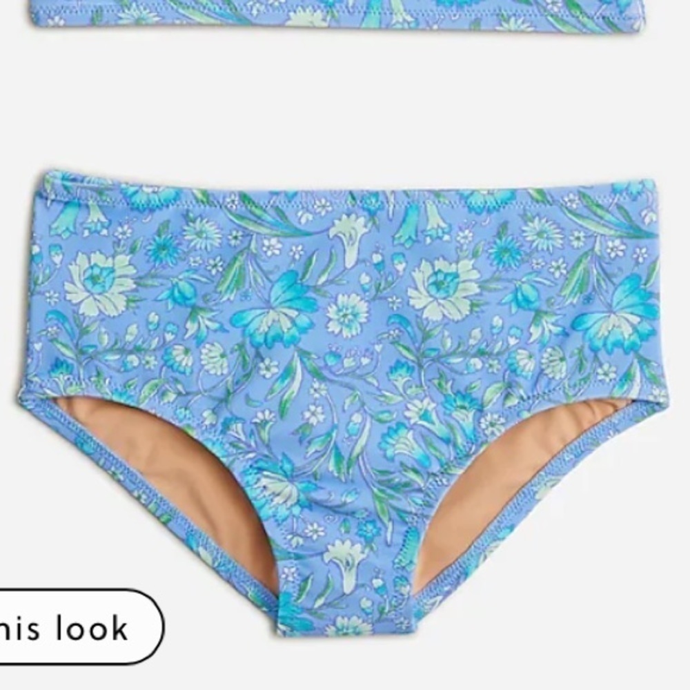J crew Girls' one-shoulder two-piece swimsuit with UPF 50 BO141